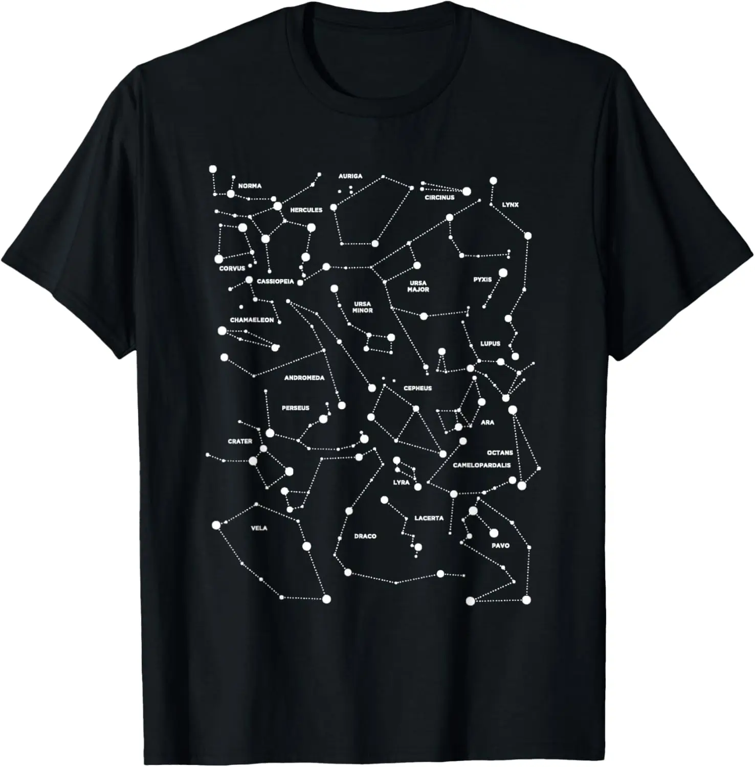 

Constellation Star Map Graphic Tee Shirt Breathable Lightweight Cotton Casual Trip T-Shirt