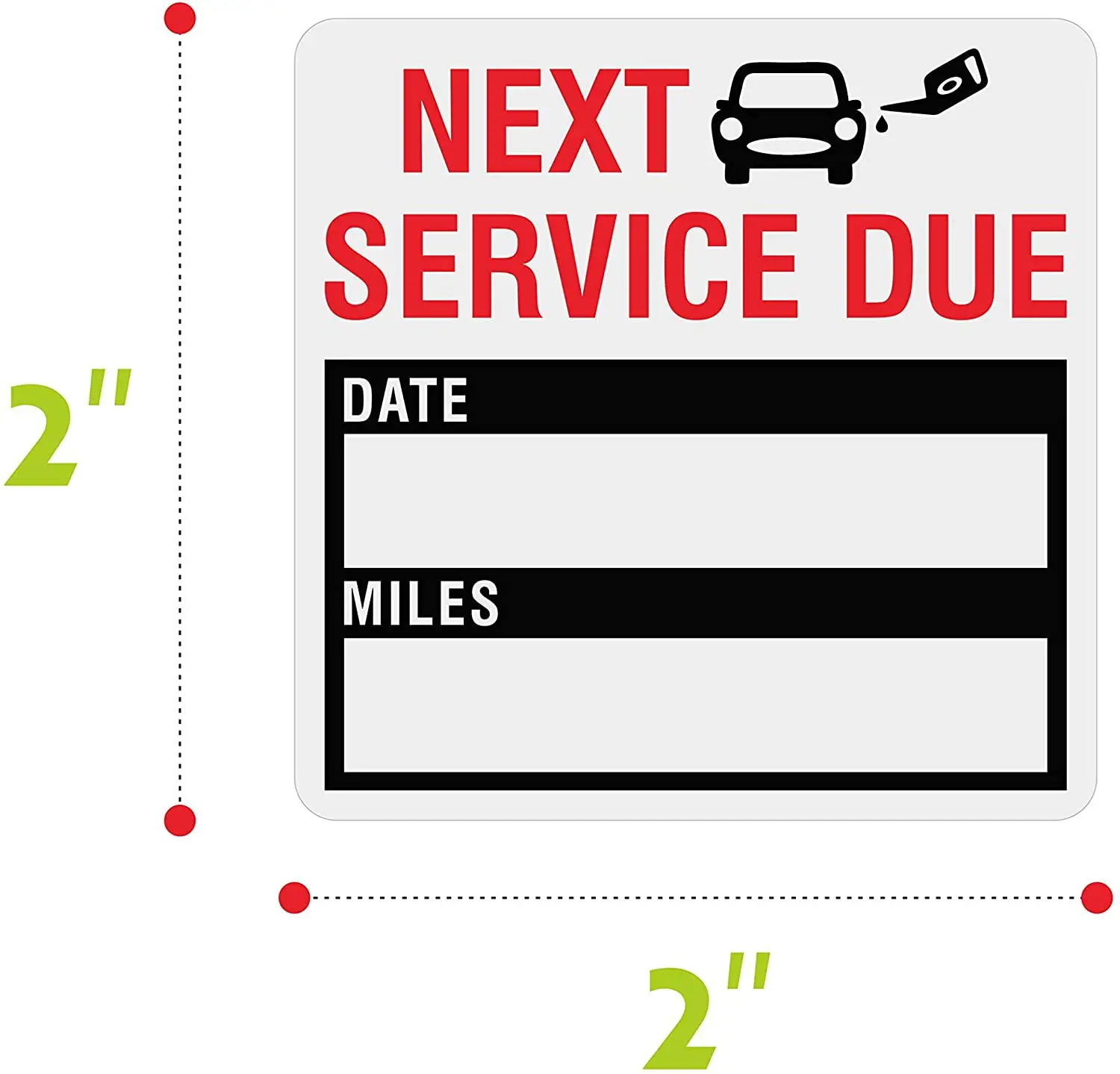 150 Pcs Oil Change Auto Maintenance Service Due Reminder Stickers Labels in Roll