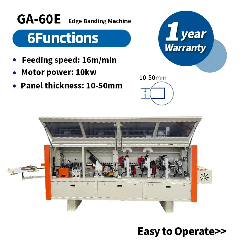 60E Wood Board Mdf Melamine Edge Bander Fine Trimming Woodworking Fully Automatic PVC Edge Banding Machine Manufacturers