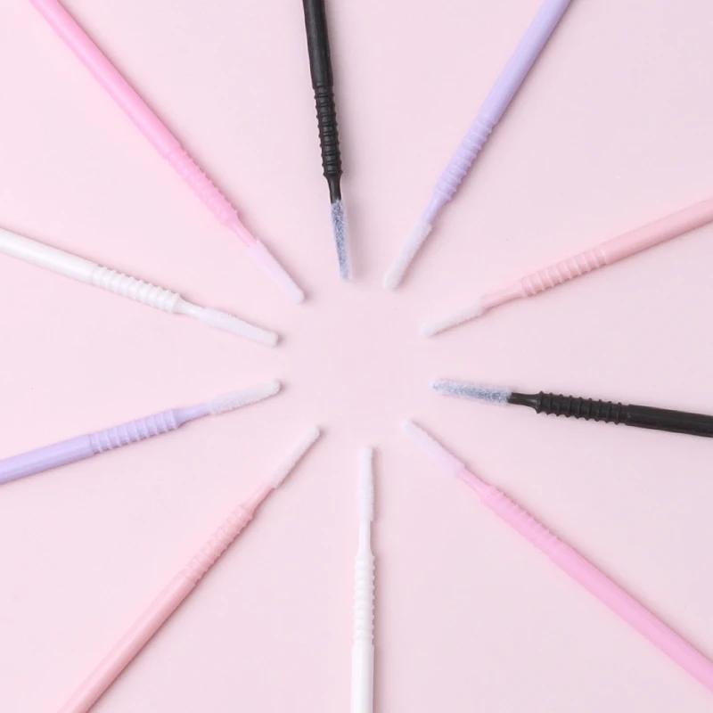 แปรงมาสคาร่าแบบใช้แล้วทิ้ง SAKURAHANA 100 ชิ้น ด้ามจับแบบเกลียว สำหรับต่อขนตา อุปกรณ์แต่งหน้า