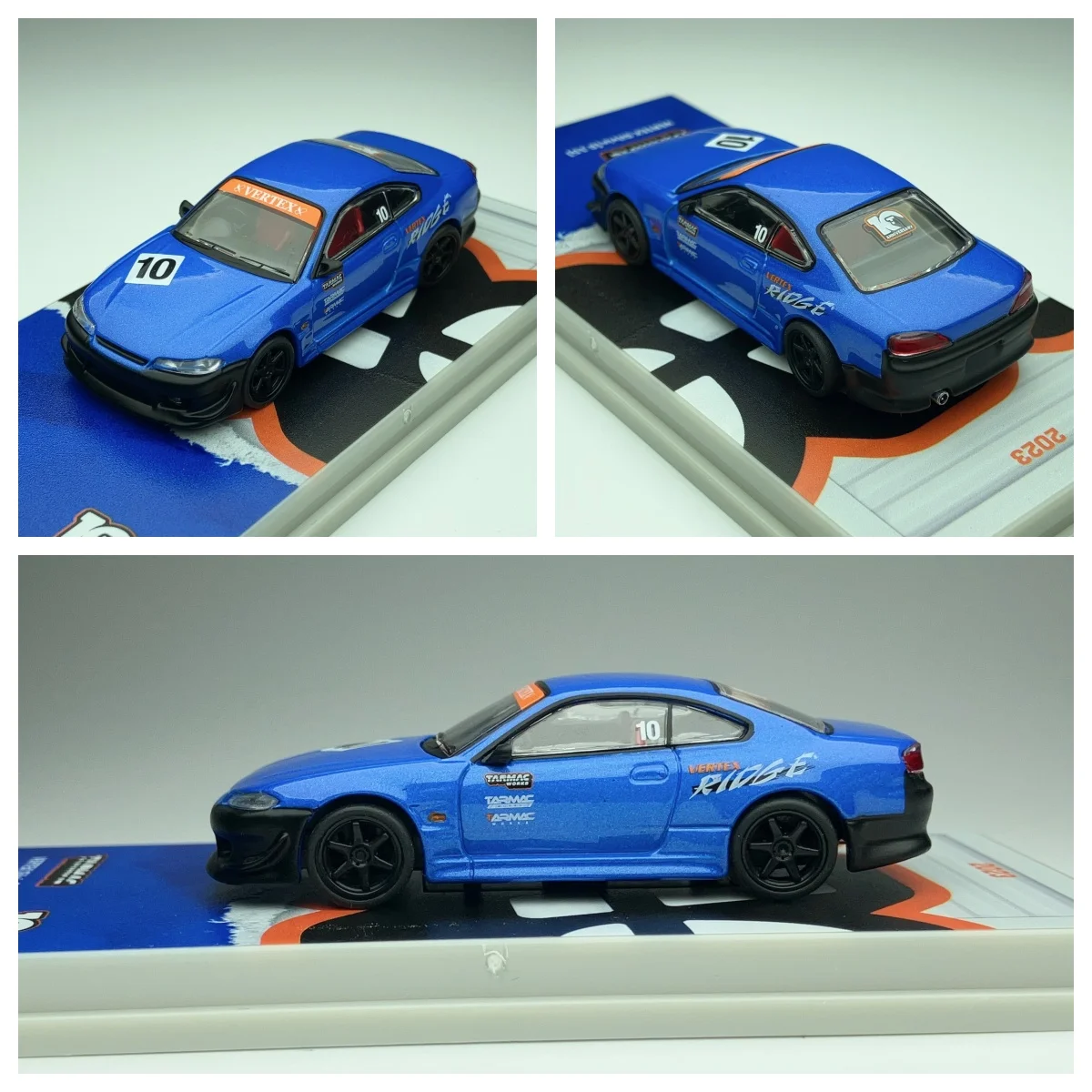 

Коллекционная модель автомобиля Tarmac Works 1/64 Vertex Silvia S15 JDM, лимитированная серия, из сплава, к 10-летию компании