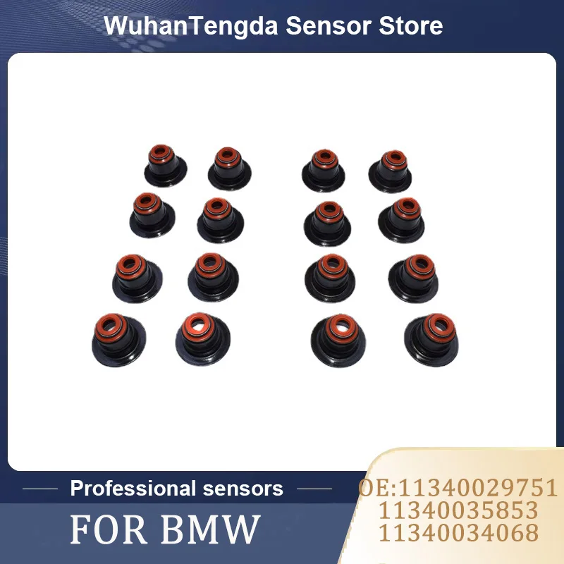 Sellos de vástago de válvula para BMW, 11340029751, 11340035853, 11340034068, E63, E64, E71, 550I, 750Li, X5, 16 unidades por lote