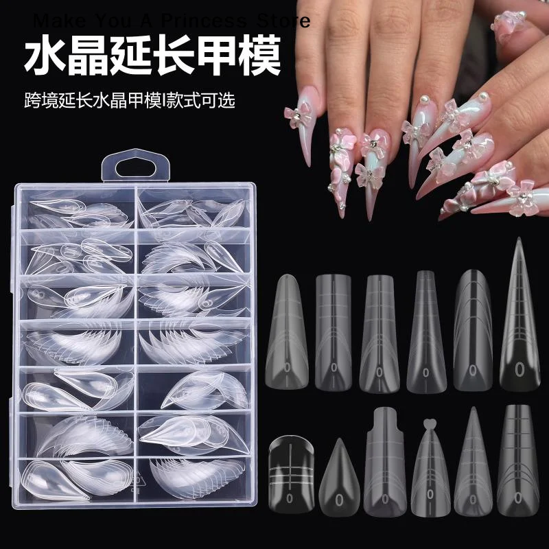 【HBA】70/140/150Pcs Nailpop Sistema Duplo Formas de Unhas Extensão Pontas de Unhas Falsas Formas Superiores Para Unhas Gel Molde de Construção Ferramentas de Arte