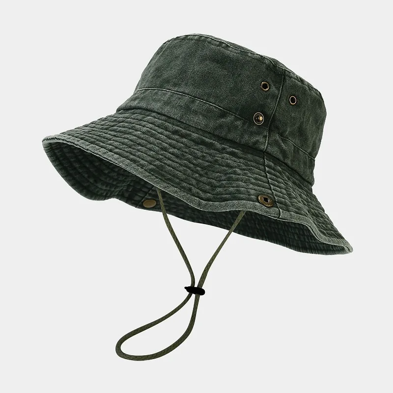 Sombrero de cubo de ala ancha grande para hombre, gorra de vaquero para pesca al aire libre, senderismo, playa, malla transpirable, Anti UV, verano,