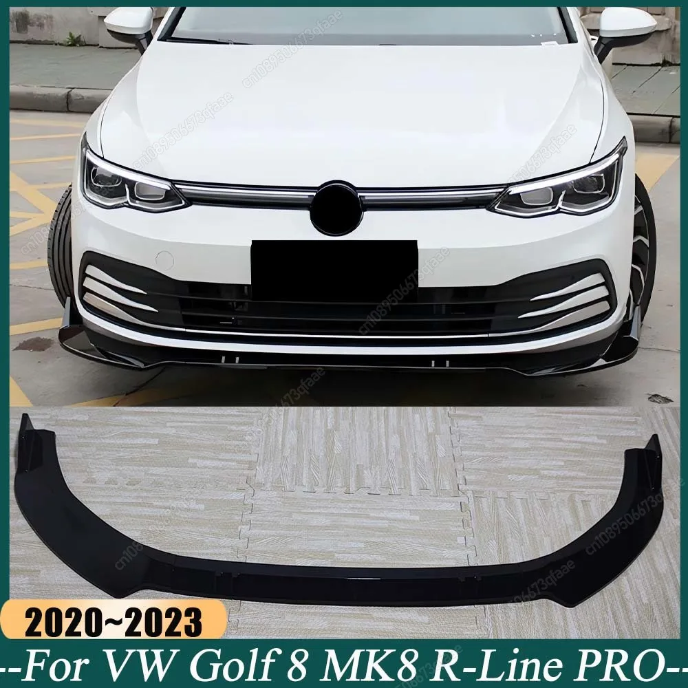 

Front Bumper Lip Spoiler Splitter Diffuser Body Kit Cover Deflector For VW Golf 8 MK8 R-Line PRO 2020-2023 Canard Spoiler Tuning