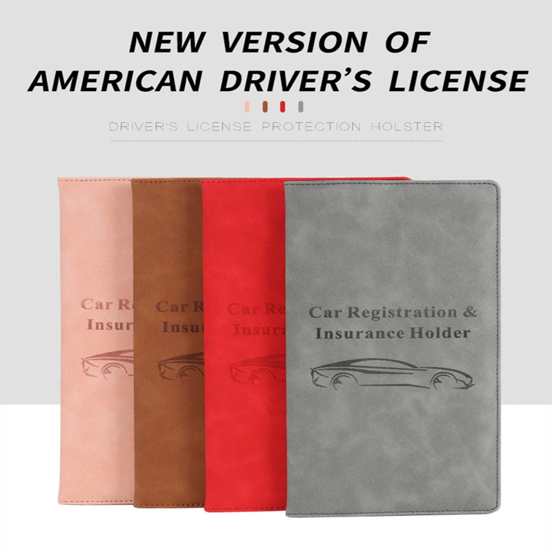 Pu Leather Ultra-thin Driver License Holder Driving License Case ID Bag Cover Car Driving Documents Folder Wallet Unisex