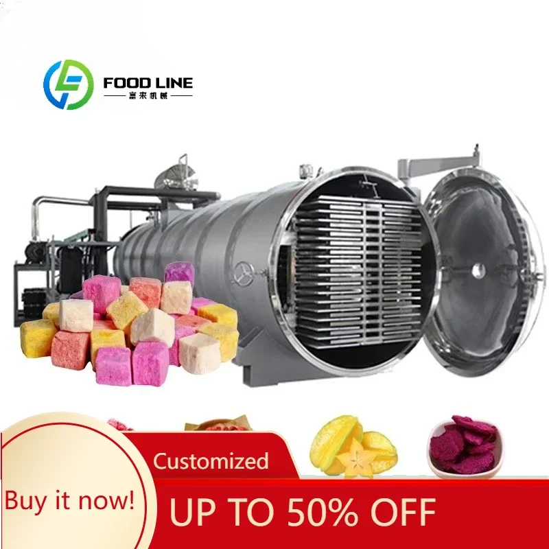 FL Health Food Vacuum Freeze-drying Machine Lyophilizer Freeze Dryer, Freeze-dried Pineapple Production Line Customized