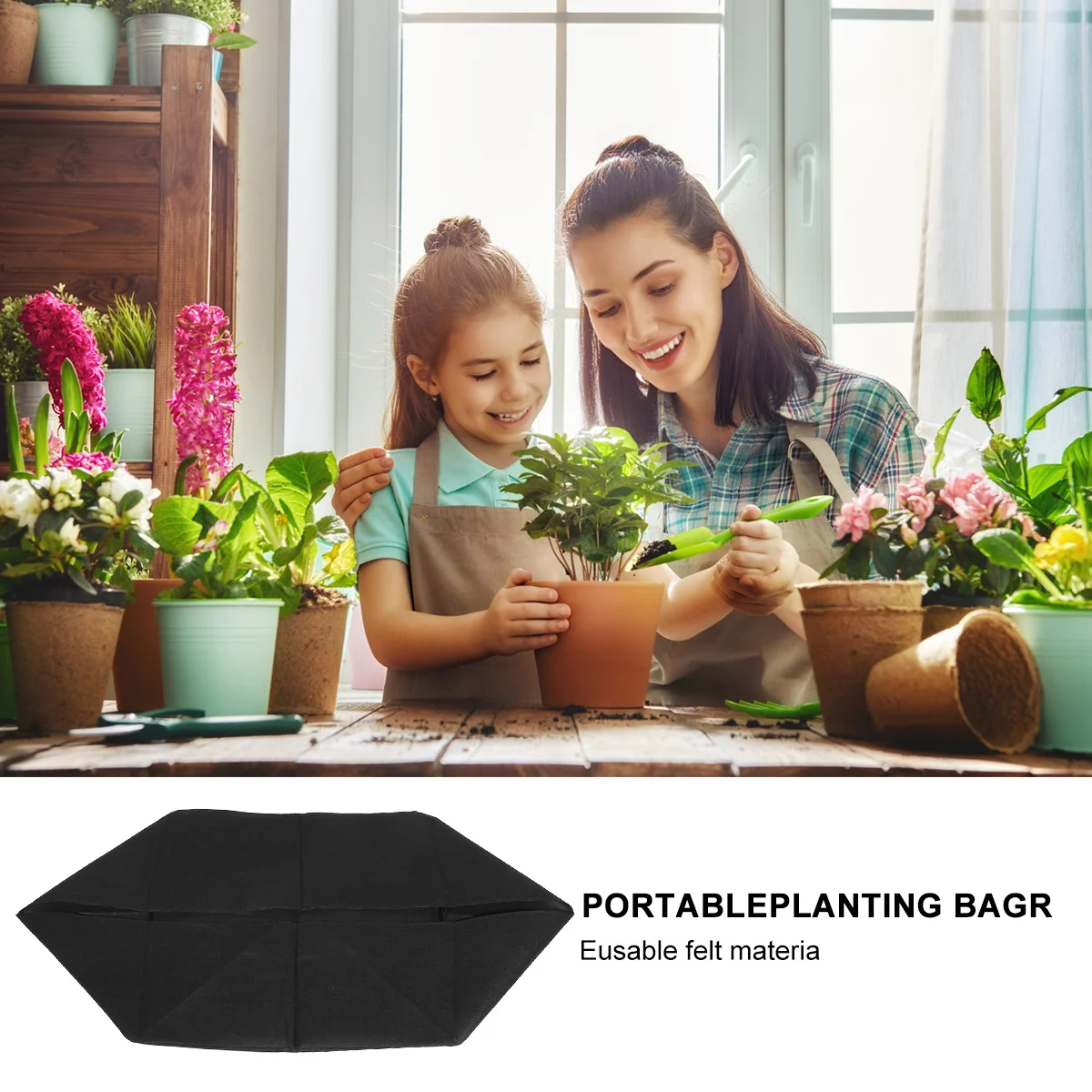 

Planting Bags Nonwoven Felt Pouch Planters Thickened Growing Container Breathable Flower Vegetable Growing Bag Balcony Garden