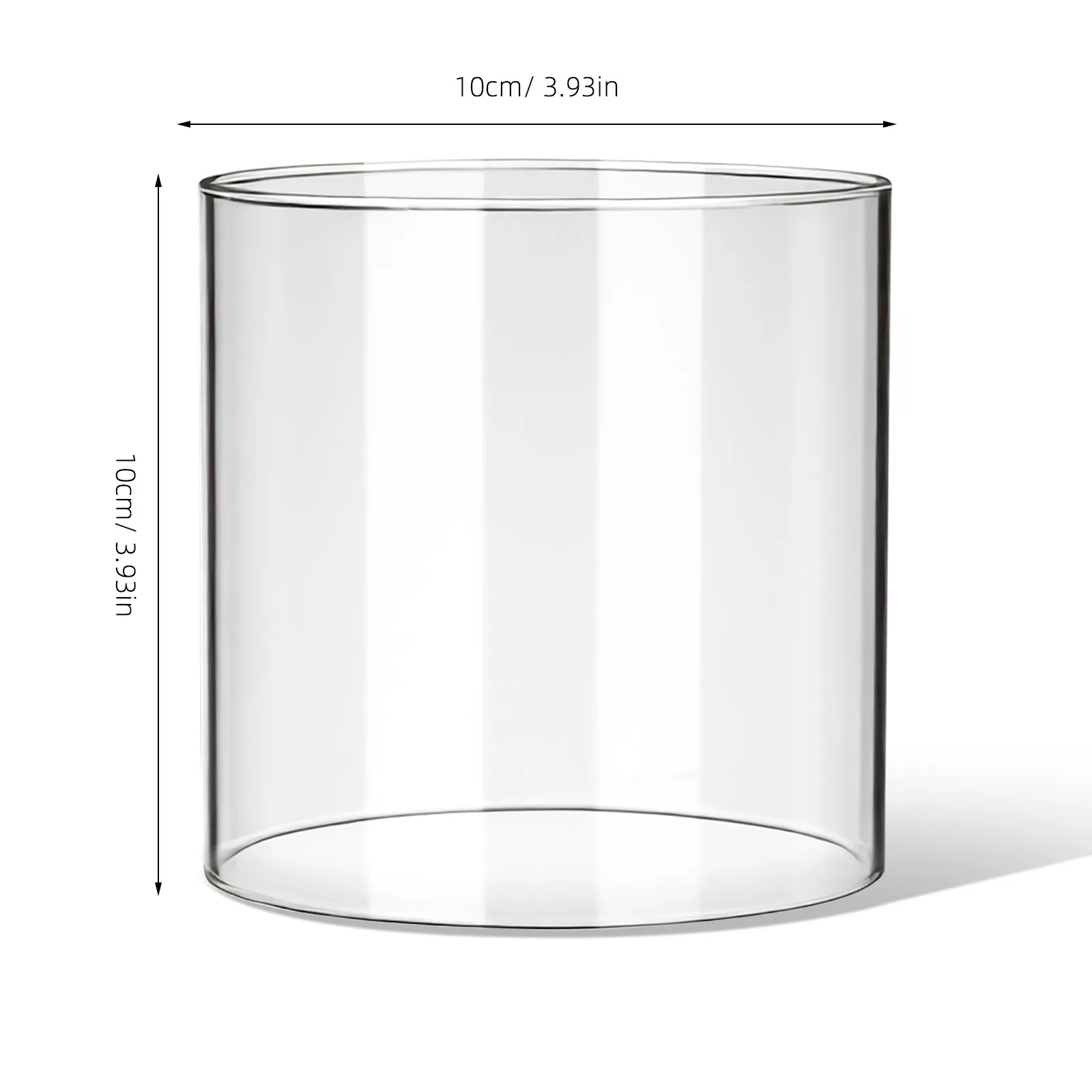 Transparent Glass Cylinder Holder Sleeve Clear Open Ended Hurricane Protector for Wedding Party Home Decoration Ambiance
