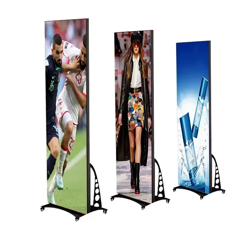 LED Poster Display Standing P1.86 P2 P2.5 Indoor Video Wall LED Screen Display LED Banner Video Wall Panel