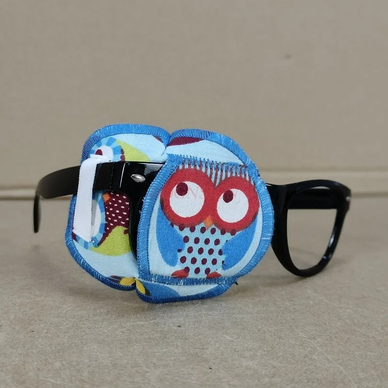 Bird Owl Amblyopia Eye Mask Monocular Correction Children Full Cover Eye Cover Cartoon Handmade Pure Cotton Lightweight