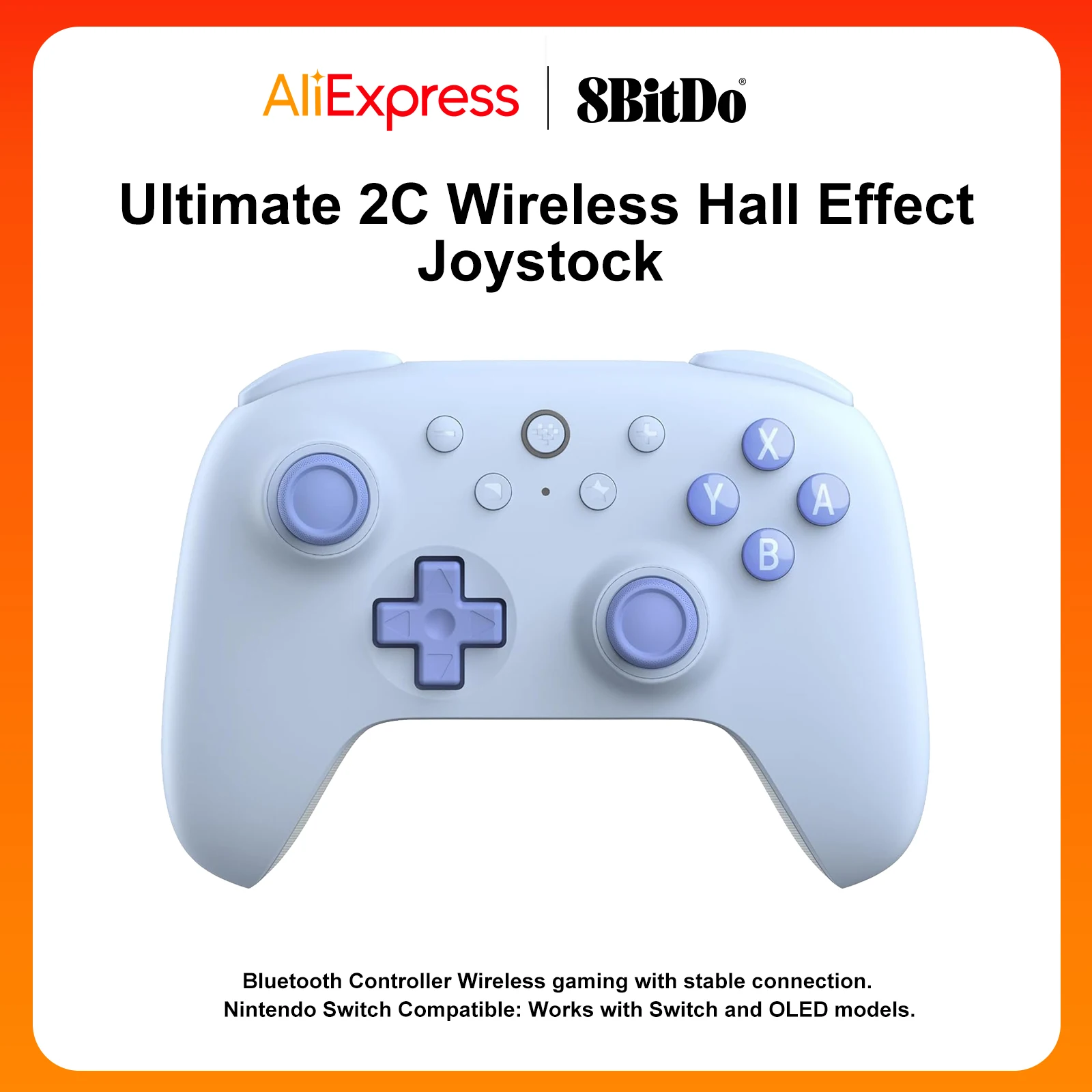 8BitDo Ultimate 2C Bluetooth Controller Wireless Gamepad with Hall Effect Joystock for Nintendo Switch 2 NS Switch OLED Console — product photo 1 of 1