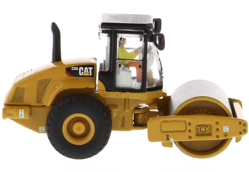 DM  1 87 Cat CS56 Smooth Drum Vibratory Soil Compactor HO Scale by DM Diecast Master #85246