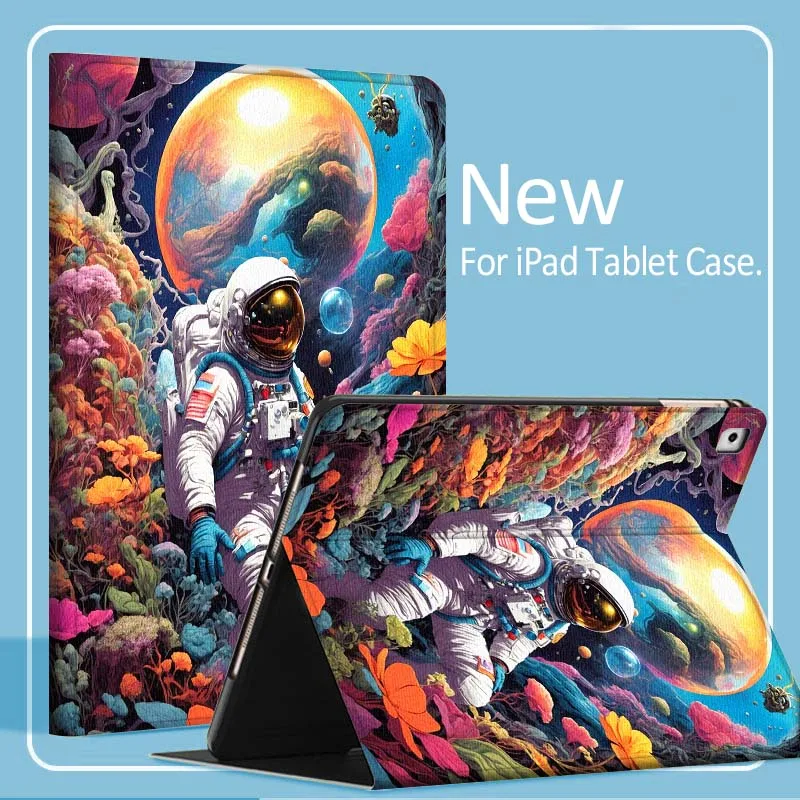 

Cartoon astronaut art For iPad Pro Air Mini 1 2 3 4 5 6 7 7th 8th 9th 10th 11th 10.2 9.7 10.5 10.9 11 2024 2025 Tablet Case