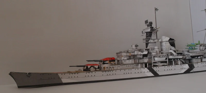 1:400 Scale WW2 Prinz Eugen Heavy Cruiser DIY Handcraft Paper Model Kit Handmade Toy Puzzles