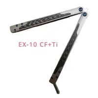 TheOne EX-10 EX10 440/damascus Blade Carbon Fiber+Titanium Handle Bushing System EDC Multi Tool