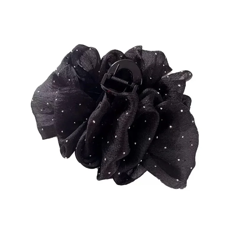 Oversized Double-Sided Diamond Bubble Clip Temperamental Mesh Hair Accessory For Women