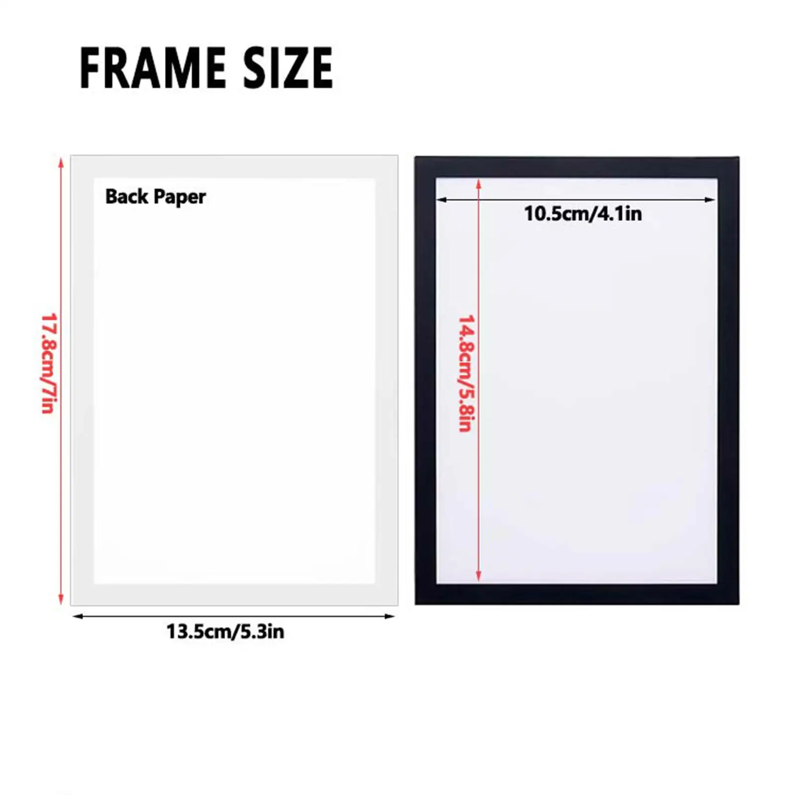 5/6/8/10/12 PCS A6 Black Magnetic Photo Frames, 13.5×17.8cm, Made of Durable PVC Material, For Festivals, Family, Parties