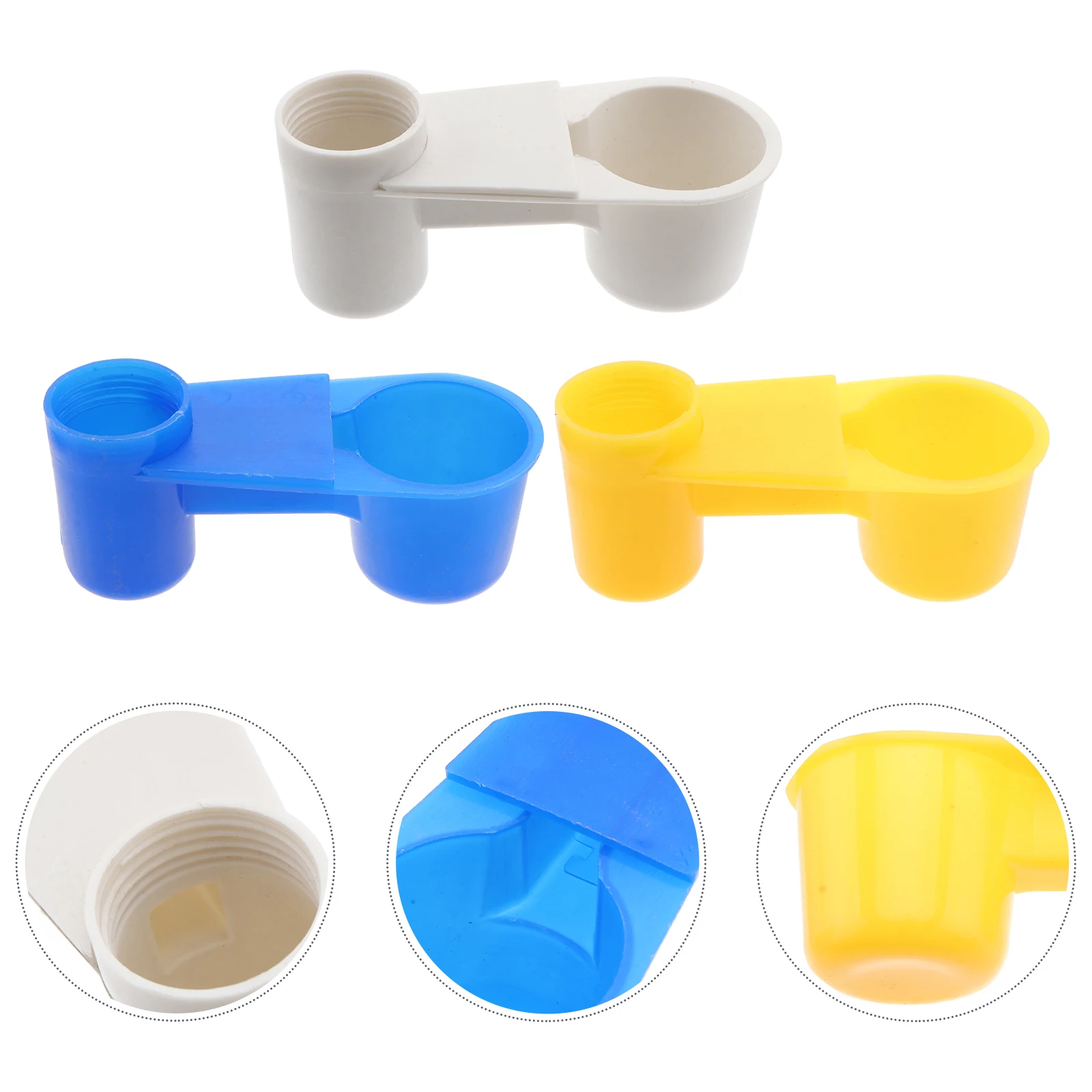 

15Pcs Pigeon Water Dispenser Double Ports Durable Bird Waterer Cage Feeding Bowl Birds Water Cup Birds Waterer