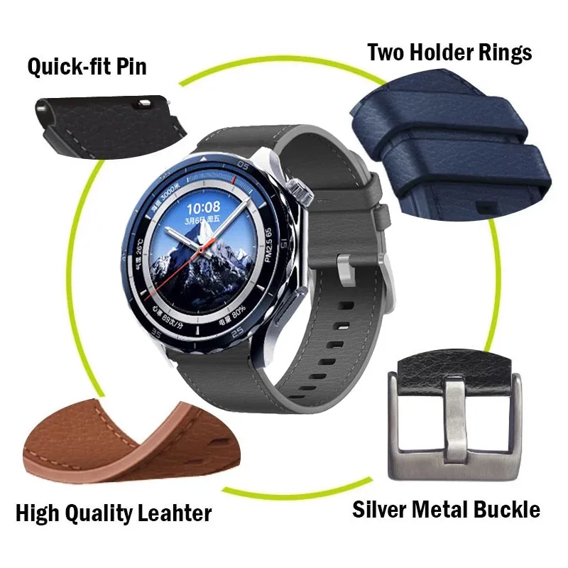 Para OnePlus Watch 2 Correa de cuero Correa de reloj para Oppo Watch X2/4 Pro accesorios de pulsera de reloj inteligente