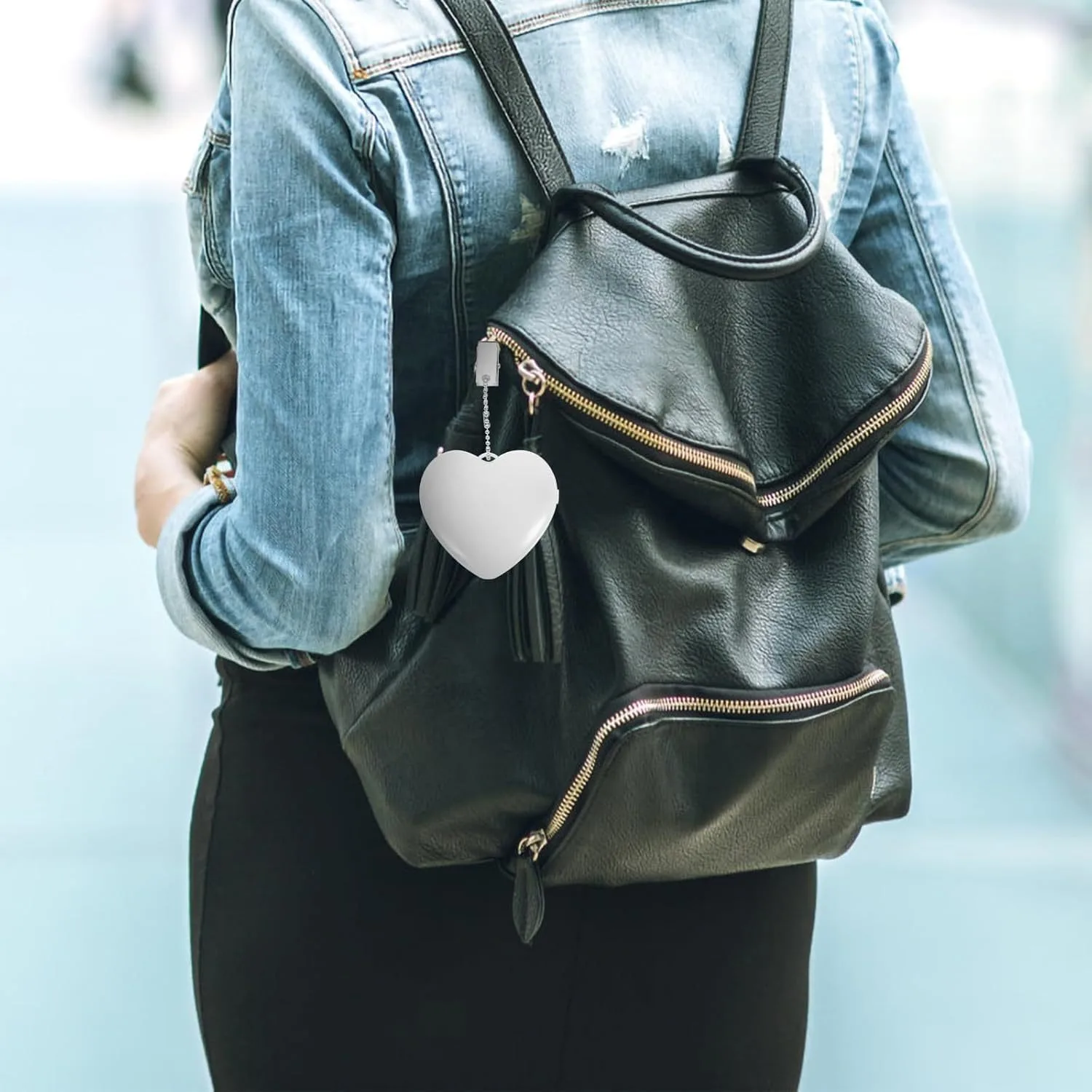 Usb Rechargeable Keychain Creative Heart Keychain Light Touch Sensing Led Keychain Cute Creative Purse Accessories For Handbag