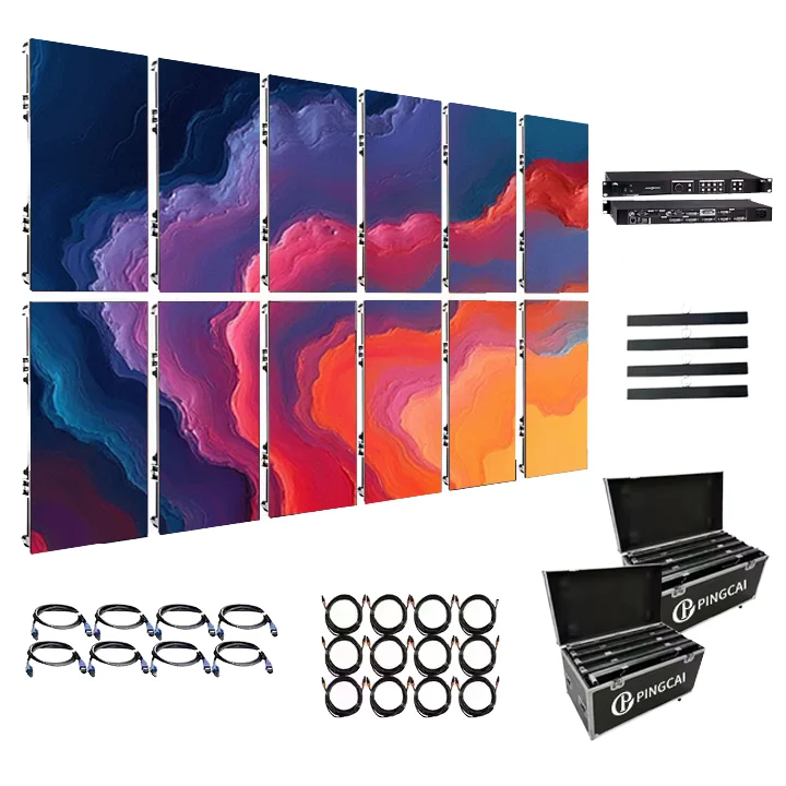 P3 500×500mm Module Portable HD LED Video Wall Screen, High Clarity Rental LED Display Panel for Stage Event Background Advertis