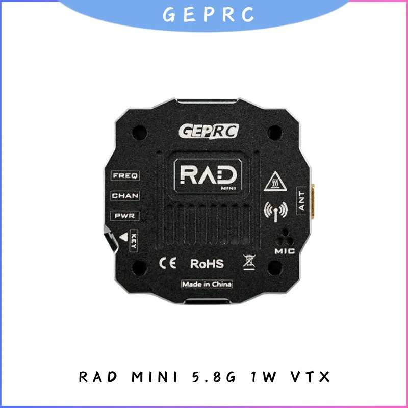 

GEPRC RAD Mini 1 Вт, 5,8 ГГц, 1000 мВт FPV VTX, крепление 20x20 мм, вход 2-6S, видеопередатчик дальнего действия для дрона/гоночного/FPV