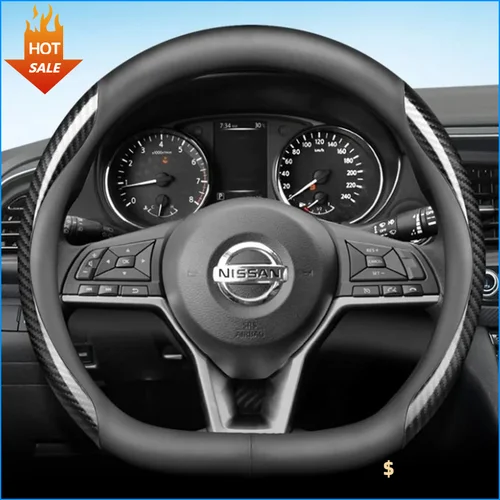 Funda de cuero para volante de coche, accesorio para Nissan Juke, Sentra, Serena, Navara D22, D40, D23, 2016-2020, 2021, 2022, 2023, 2024