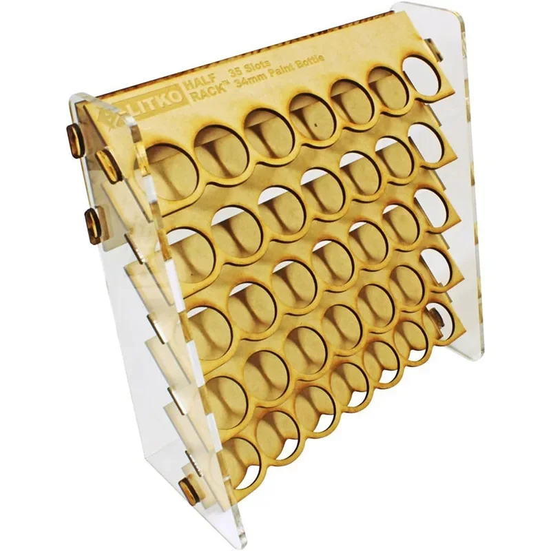 

Pigment Display Stand 35-hole Paint Storage Stand Round Bottle Paint Wall-Mounted