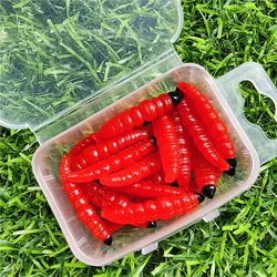 SWl'hyFY-Lot d'appâts souples en silicone pour la pêche, pack de leurres pour attraper des poissons tels que les carpes et les bars, matériel pour pêcher, matériel pour pêcher, 0.45g/30mm, 20 pièces