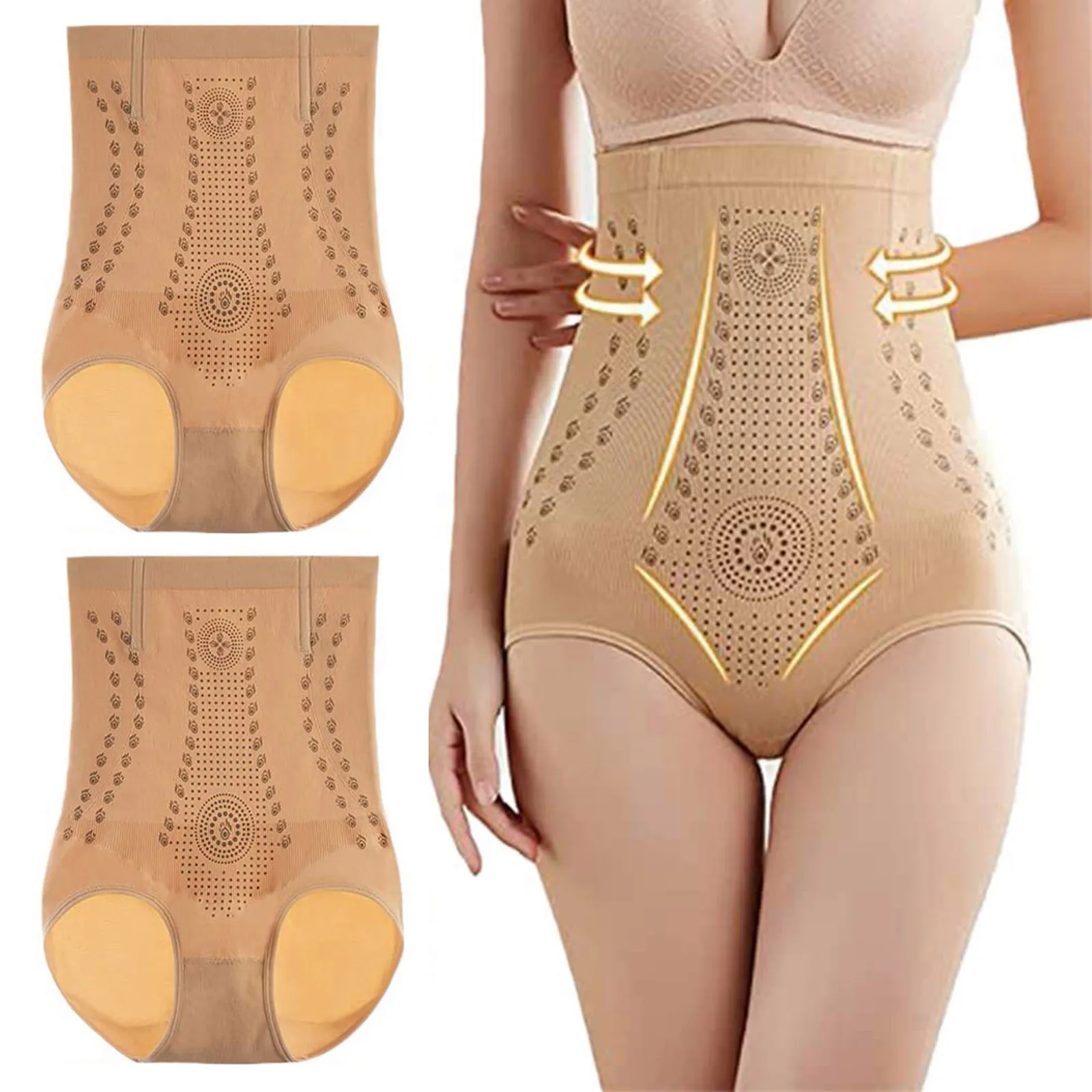 

High Waist Women's Strong Flat Belly Panties Seamless Tummy Control Body Shaping Underwear Postpartum Slimming Briefs