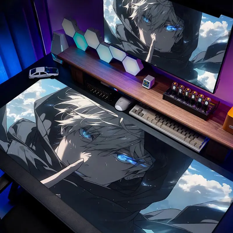 Коврик для мыши в стиле аниме дзюдзюцу кайсен Gojō Satoru, милый нескользящий настольный коврик, игровой коврик для мыши, геймерский коврик для мыши с HD принтом, игровые коврики для клавиатуры