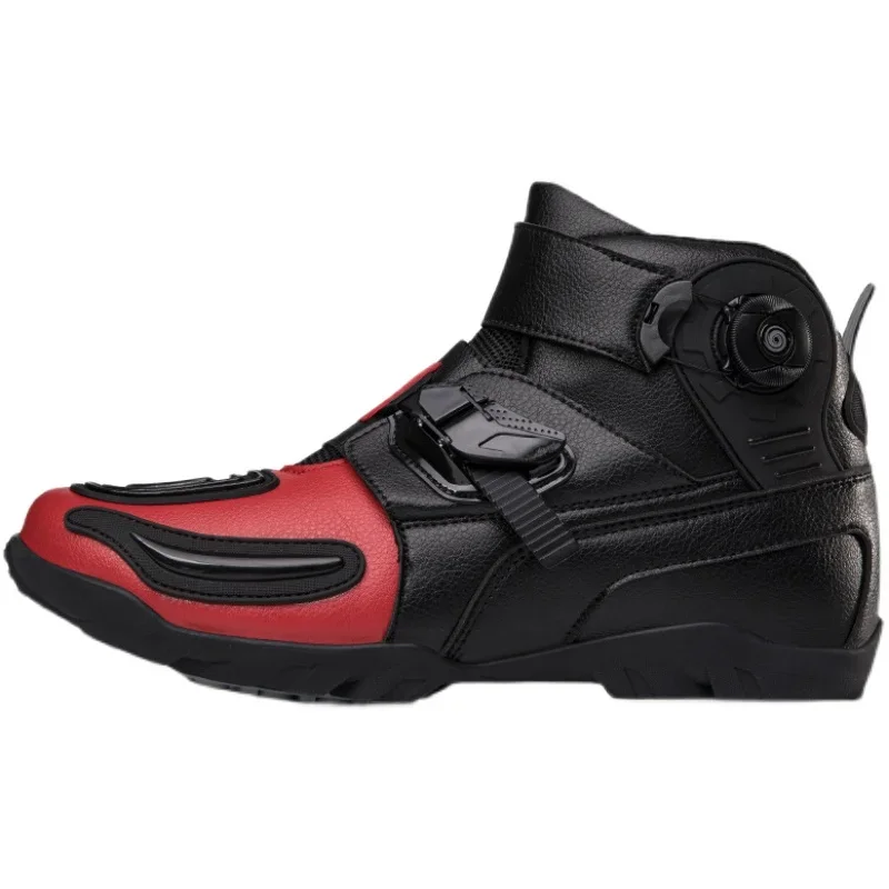 Boots for Motorcyclist Man Retro Style Waterproof Men's Female Boots  Rally Rider Racing Casual Short Boots Two of Cowhide Shoes