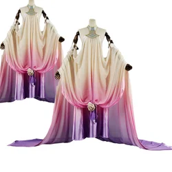Women Padme Cosplay Amidala Costume Wigs Fantasy Outfits Lake Dress Movie Space Battle Clothes Fancy Dress Up Party Suit
