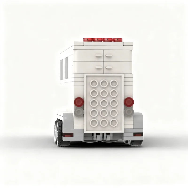 219pcs MOC Horse Trailer City Street Collectible Building Blocks Diy Kit Assembly Pack Challenge Hobby Toy Gift For Collectors