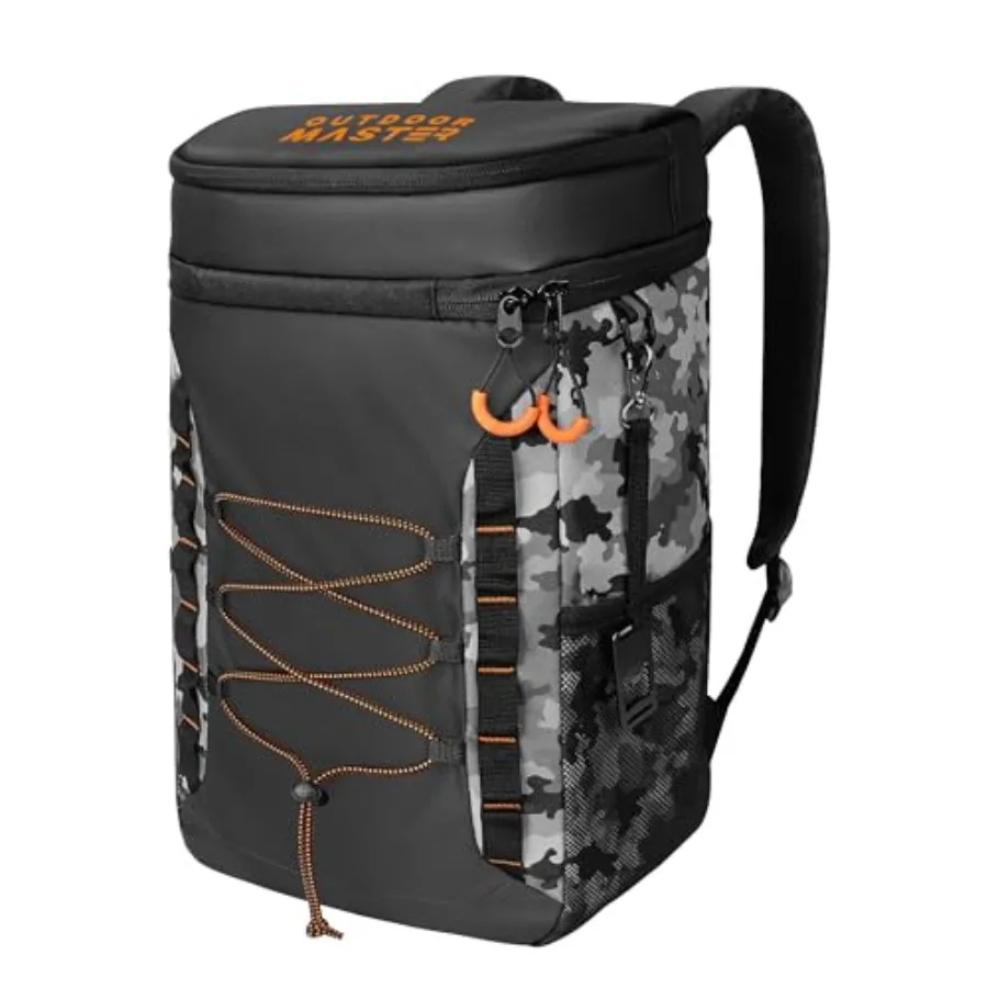 

Cooler Backpack with Leak-Proof Design 2 Insulated Compartments Portable Thermal Bag for Camping Beach Travel Lunch Drink Ice