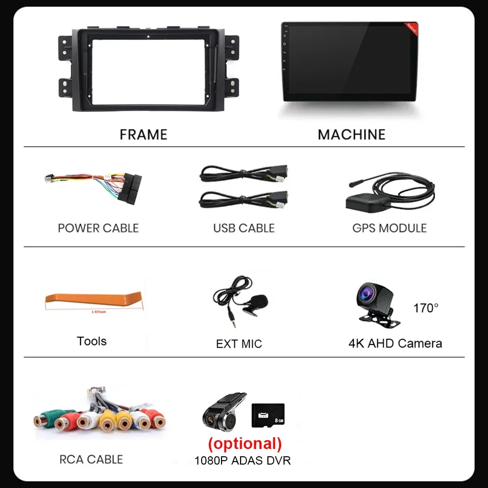 Android 16 Car Radio Video Player For Kia Borrego Mohave 2008 - 2012 Auto BT Multimedia GPS DSP Stereo No 2din DVD 4G+WIFI