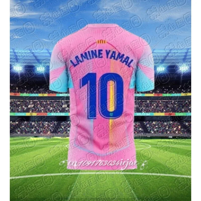 تي شيرت رياضي مريح وجيد التهوية لكرة القدم من يامال للتدريب في الهواء الطلق كاجوال متعدد الوظائف ومطابقة علوية وملابس ترفيهية يومية