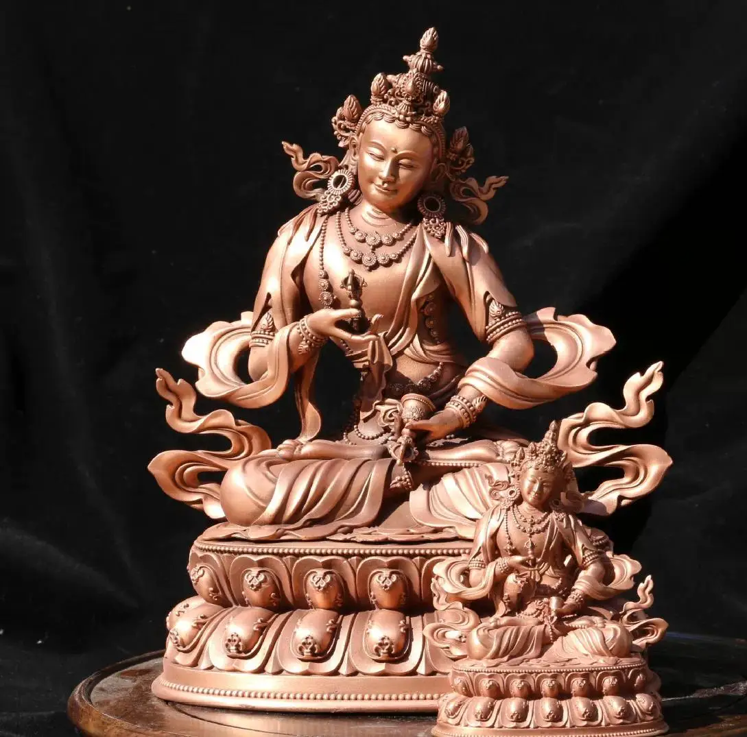 Exquisite copper carving Copper figure Buddha Nepal tibet mahayana Buddhist sacrifices worship Vajrasattva Vajrayana Bodhisattva