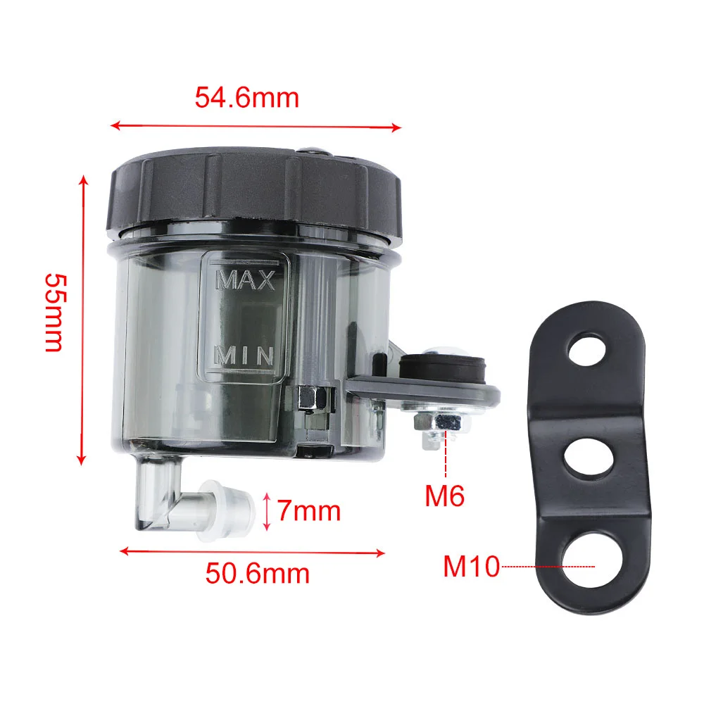 Motorcycle Fuel Tank Brake Master Cylinder Brake Fluid Reservoir Motorcycle Brake Oil Tank For Honda Kawasaki Suzuki Yamaha