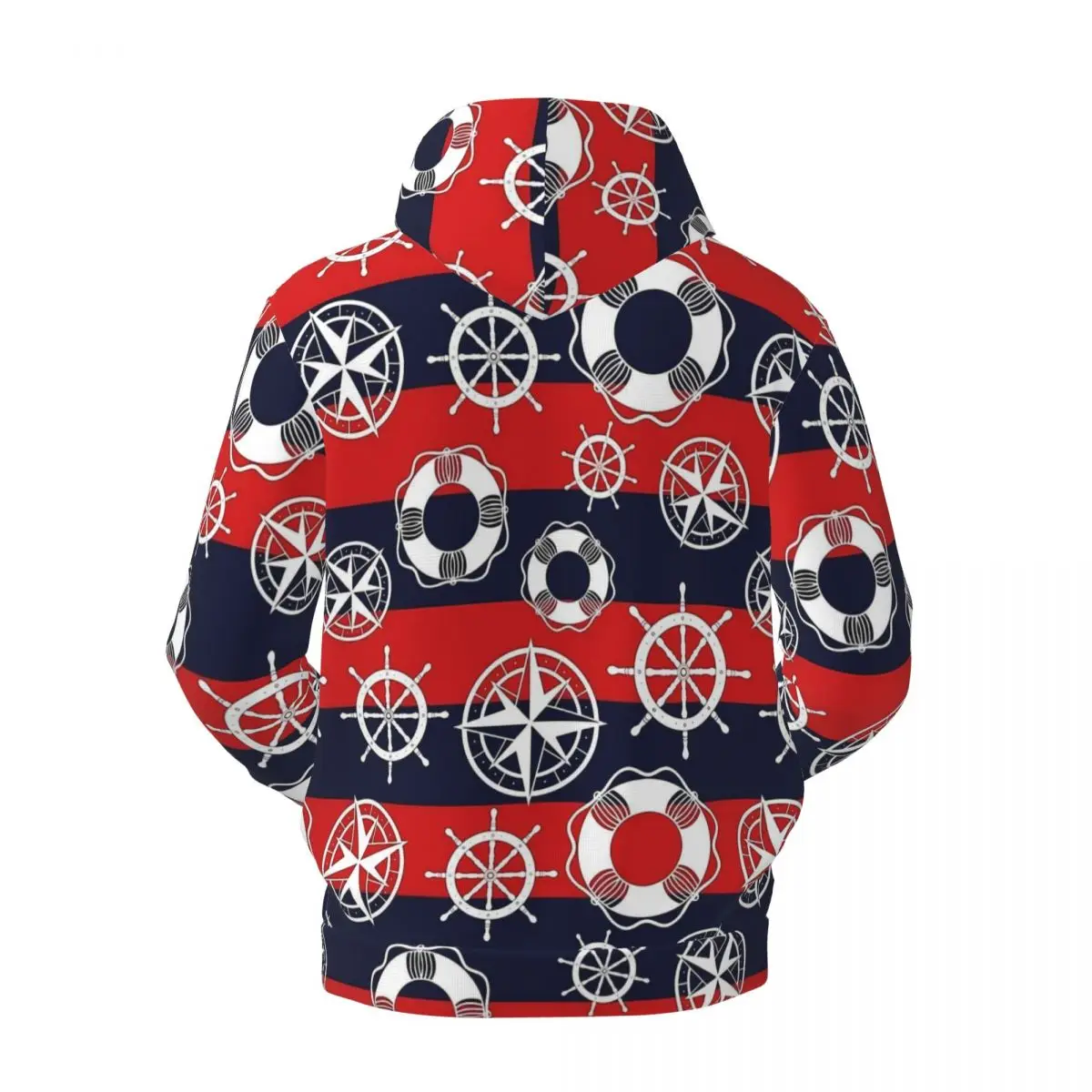 Anchor Loose Hoodies Male Nautical Marine Streetwear Pullover Hoodie Winter Vintage Classic Hooded Shirt Plus Size