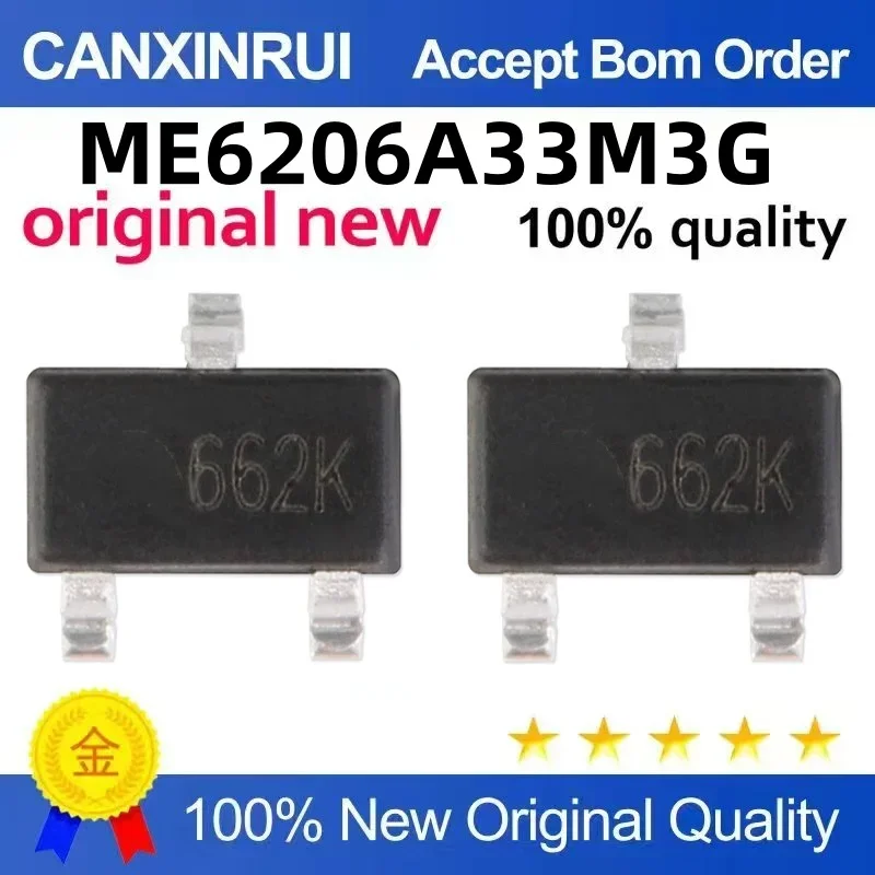 (5-100 pieces) Brand new original ME6206A33M3G code 662K SOT23-3