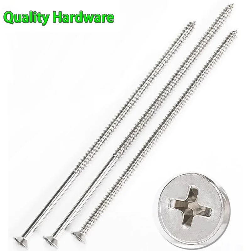 

Wood Long Screw 304 Stainless Steel Flat Head Extended Self Tapping Screw Switch Socket Panel Countersunk M4 M5