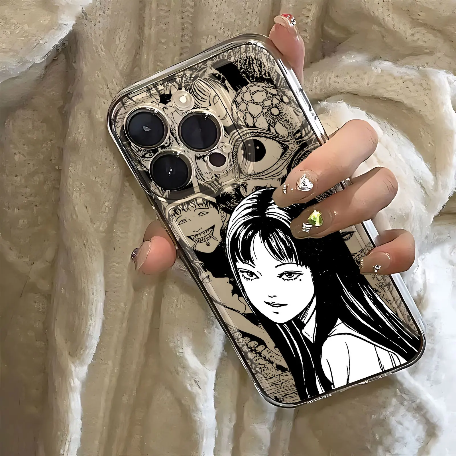 Czarne komiksy Junji Itos Tomies Etui na telefon do Samsung S24 S23 S22 S21 S20 S10 FE Note20 Note10 Plus Ultra Lite 5G Clear Soft TPU