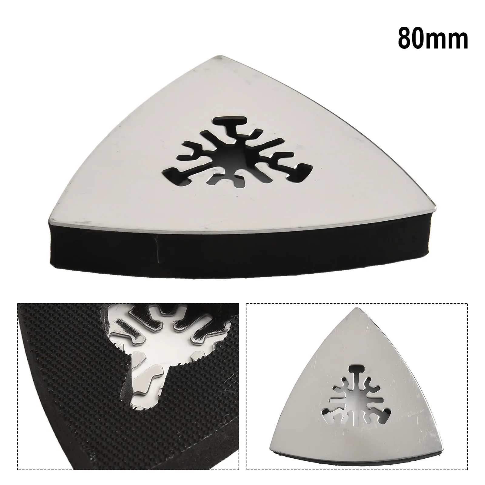 1 Pcs Triangular Sanding Pad 80mm Stainless Steel Polishing Disc Oscillating Tool For Sander Polishing Tools Polisher Accessory