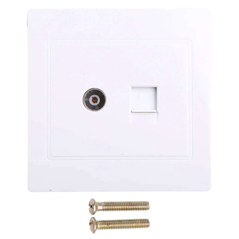 Bộ điều hợp mạng RJ45 + Ăng-ten Đồng trục Đầu ra gắn trên tường Ổ cắm trên tấm mặt