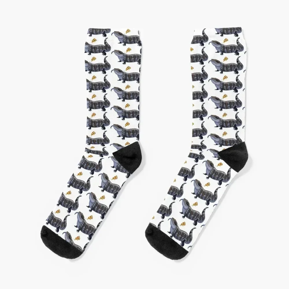 Blue Tongued Skink Wants Pizza Socks christmas gift kawaii tennis Socks Ladies Men's