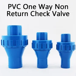 PVC One Way Non Return Check Valve Pipe Fitting Coupler Adapter Water Connector for Garden Irrigation 1 Pcs