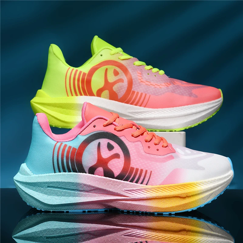 

Professional Racing Running Shoes Men Outdoor Trainers Shock-absorbing Men's Marathon Shoes Light Nonskid Men Athletic Shoes