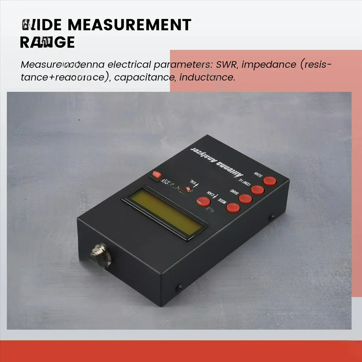 

Измеритель антенн Коротковолновый анализатор антенн SWR 1-60 МГц с использовательным диапазоном измерения SWR от 1,0 до 9,99